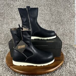 Harley Davidson Aldredge Men's Size 7M 8" Pull-On Riding Boots Black D10007